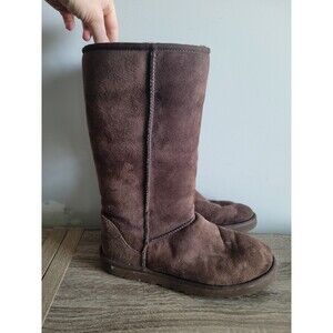 UGG Australia Classic Tall II Boots Women 9 Chocolate Burnt Cedar Brown Suade